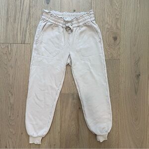 Cami NYC Cream Cotton Cropped Jogger Sweatpants